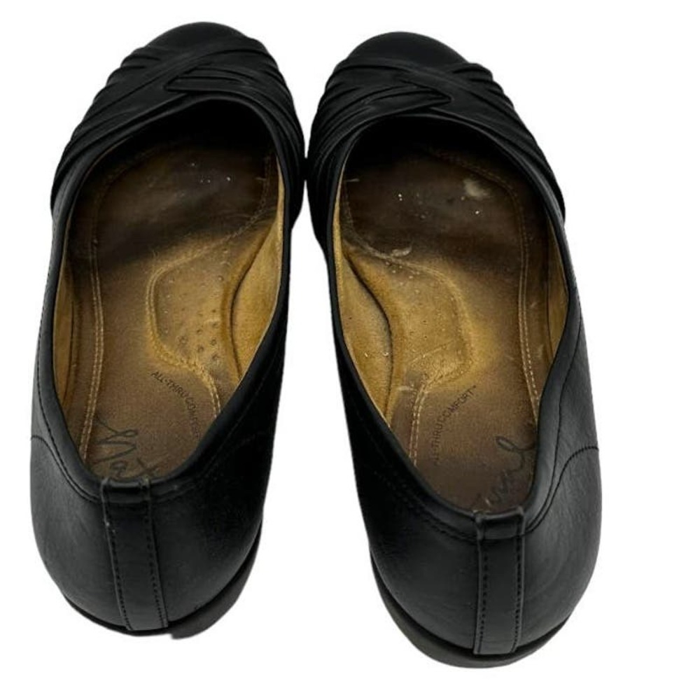 NATURAL SOUL ALL THRU BLACK COMFORT SLIDE ON FLATS SIZE 7.5 - Picture 6 of 7